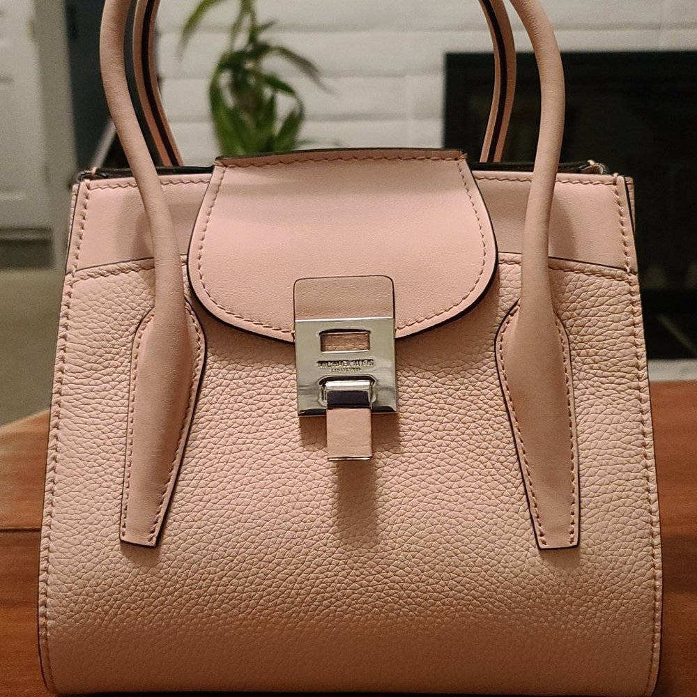 Bancroft Medium Pebbled Calf Leather Satchel
